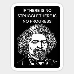 FREDERICK DOUGLASS quote .1 - ink portrait Sticker